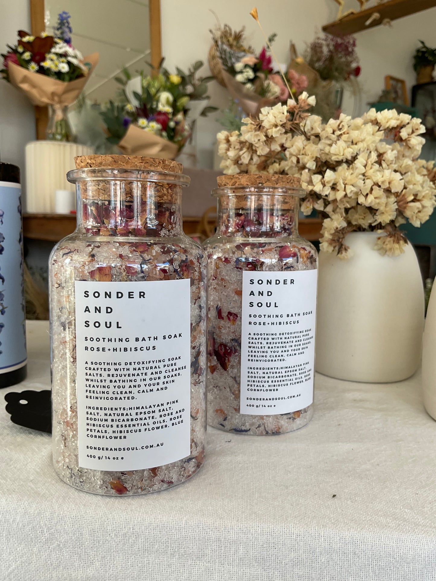 Rose & hibiscus Bath soak