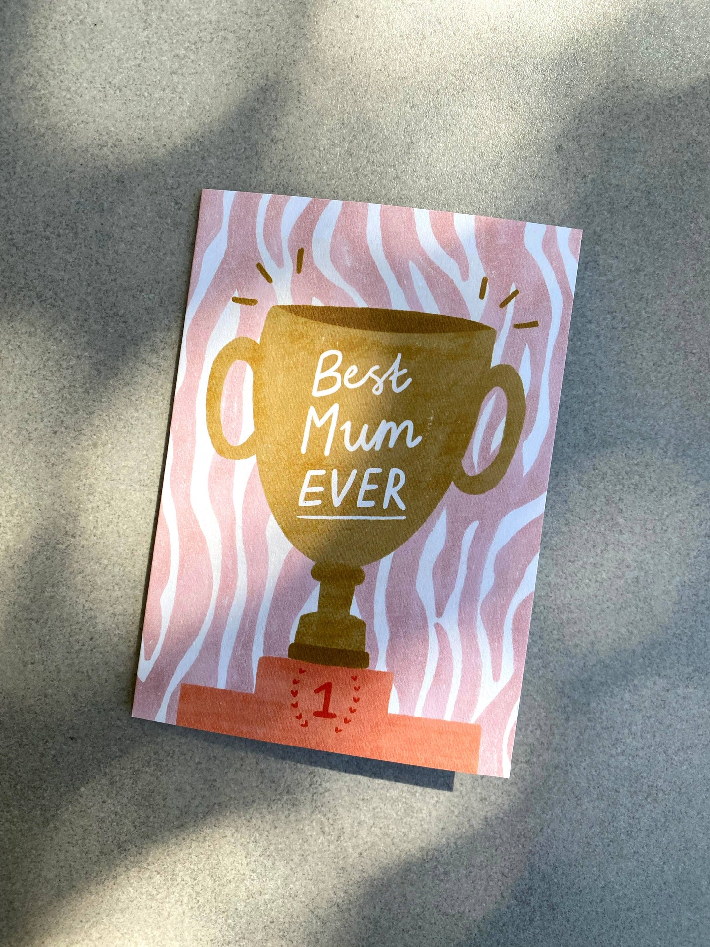 Best Mum Ever Trophy Card - Mother's Day | Mum Bday Greeting