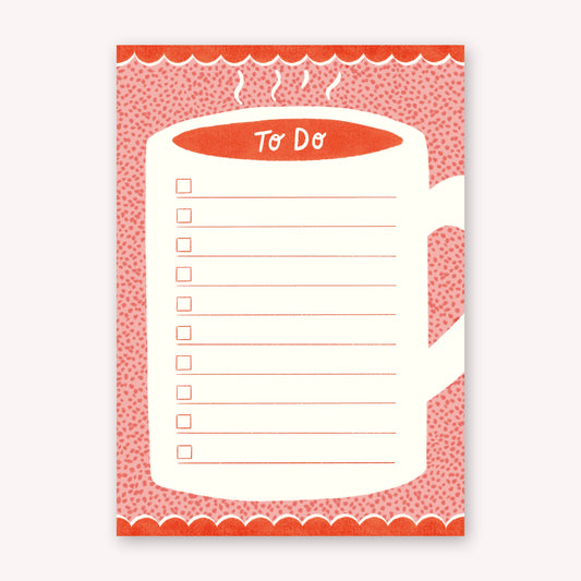 Coffee To Do List A5 Notepad - Illustrated Agenda Planner